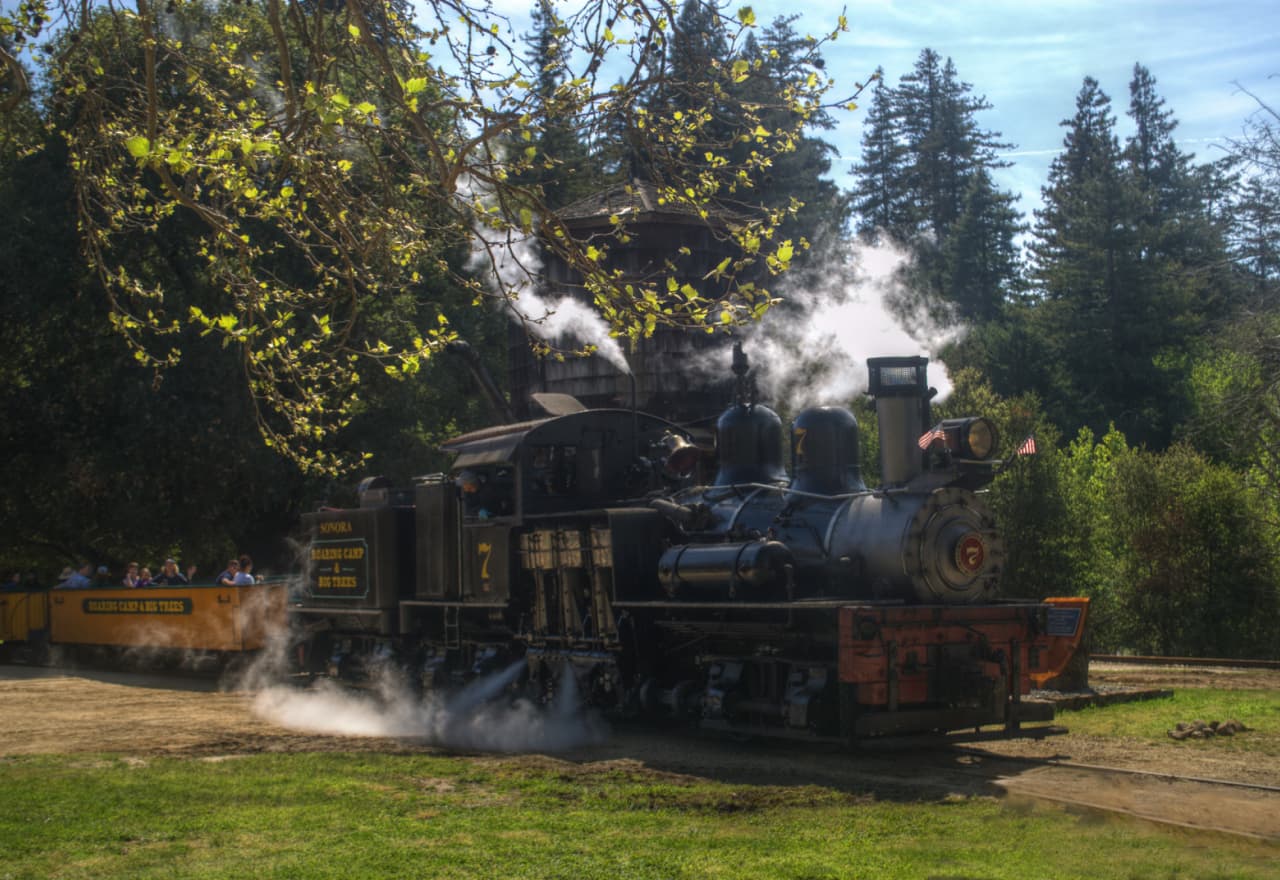 Image of Touristic Train in Roaring Camp Mining Co